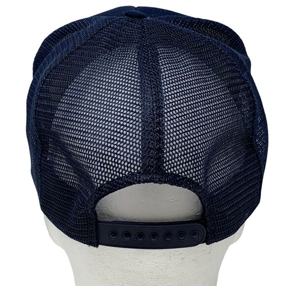 Vintage Strohs Beer Trucker Hat Baseball Cap 80s 90s Brewery Blue Mesh Snapback - Picture 4 of 8